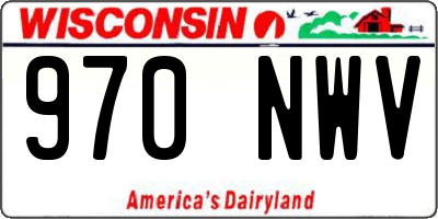 WI license plate 970NWV