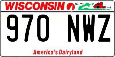 WI license plate 970NWZ