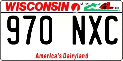 WI license plate 970NXC