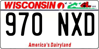 WI license plate 970NXD