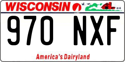 WI license plate 970NXF