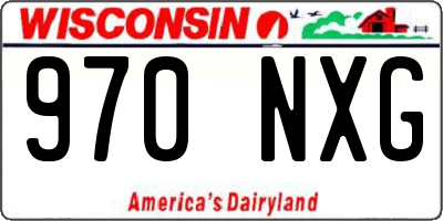 WI license plate 970NXG