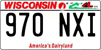 WI license plate 970NXI