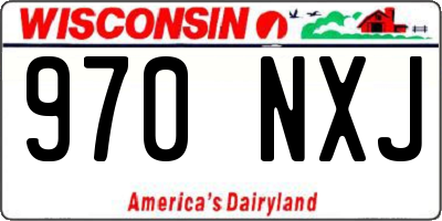 WI license plate 970NXJ