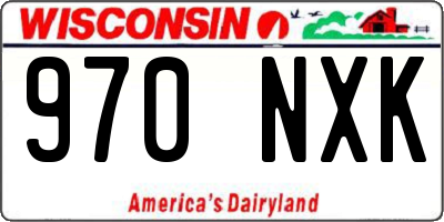 WI license plate 970NXK