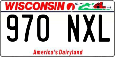 WI license plate 970NXL