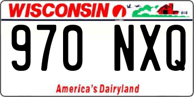 WI license plate 970NXQ