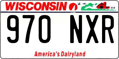 WI license plate 970NXR