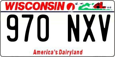 WI license plate 970NXV