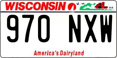 WI license plate 970NXW
