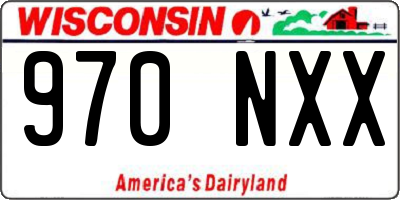WI license plate 970NXX