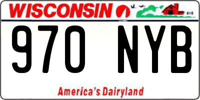 WI license plate 970NYB