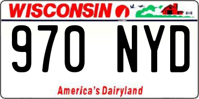 WI license plate 970NYD