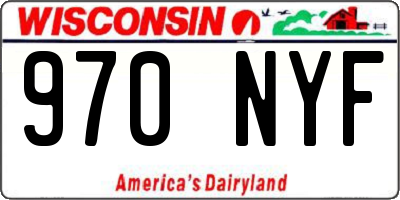 WI license plate 970NYF