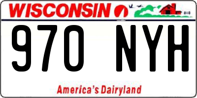 WI license plate 970NYH
