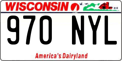 WI license plate 970NYL