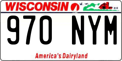 WI license plate 970NYM