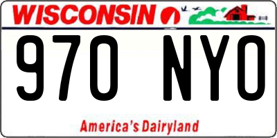 WI license plate 970NYO