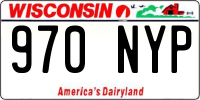 WI license plate 970NYP