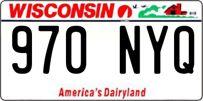 WI license plate 970NYQ