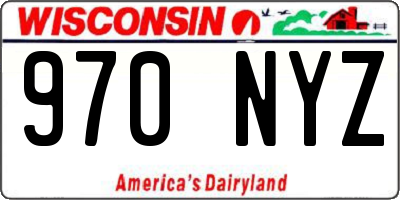 WI license plate 970NYZ