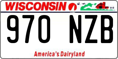 WI license plate 970NZB