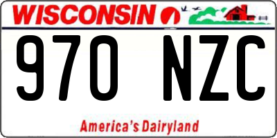WI license plate 970NZC