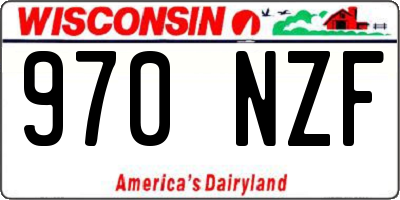 WI license plate 970NZF