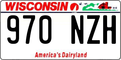 WI license plate 970NZH