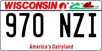WI license plate 970NZI