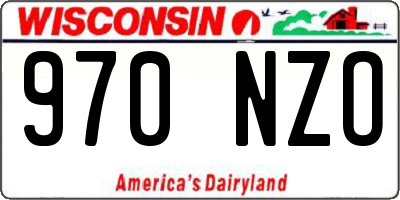 WI license plate 970NZO