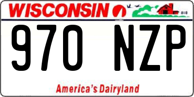 WI license plate 970NZP