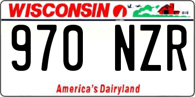 WI license plate 970NZR