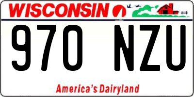 WI license plate 970NZU