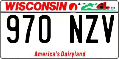 WI license plate 970NZV