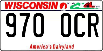 WI license plate 970OCR