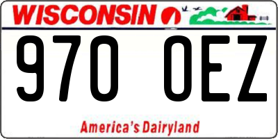 WI license plate 970OEZ