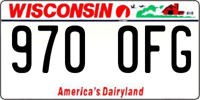 WI license plate 970OFG