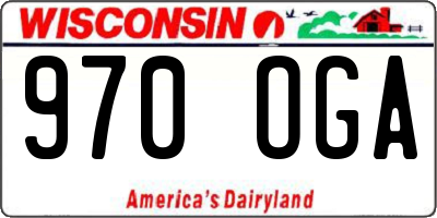 WI license plate 970OGA