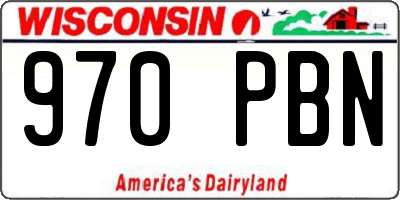 WI license plate 970PBN