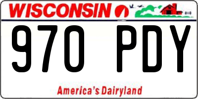 WI license plate 970PDY