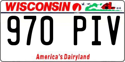 WI license plate 970PIV