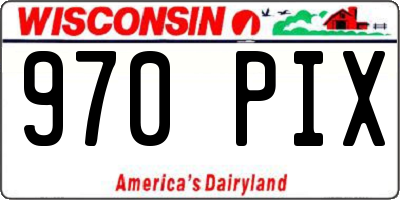 WI license plate 970PIX