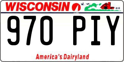 WI license plate 970PIY