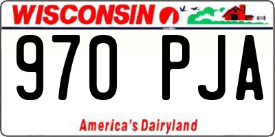 WI license plate 970PJA