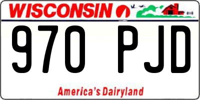 WI license plate 970PJD
