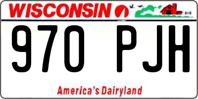 WI license plate 970PJH