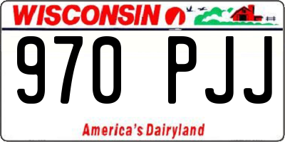 WI license plate 970PJJ
