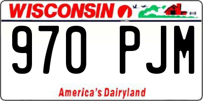 WI license plate 970PJM