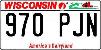 WI license plate 970PJN